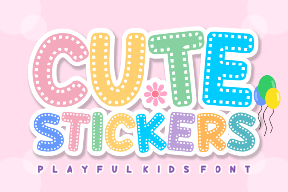 Cute Stickers: A Playful Display Typeface for Digital Branding