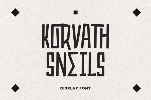 Korvath Sneils: The Bold Display Font for Handmade Brands
