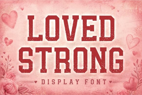 Loved Strong: The Varsity Display Font for Bold Craft Projects