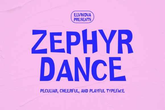 Zephyr Dance: A Playful Display Font for Whimsical Brand Identity
